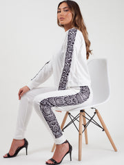 Snake Print Panel Loungewear Co-ord