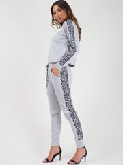 Snake Print Panel Loungewear Co-ord