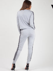 Snake Print Panel Loungewear Co-ord