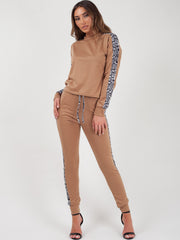 Snake Print Panel Loungewear Co-ord