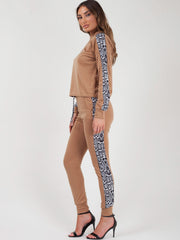 Snake Print Panel Loungewear Co-ord
