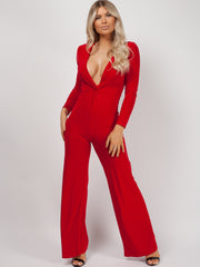 Draai front slinky jumpsuit