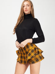 Kady Tartan Check Layered Skorts Shorts
