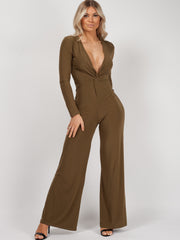 Draai front slinky jumpsuit