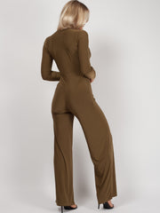 Draai front slinky jumpsuit
