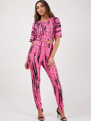 Tie Dye Crop Top And Trouser Co-ord