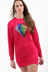 Loved Sequin Diamond Jumper Dress