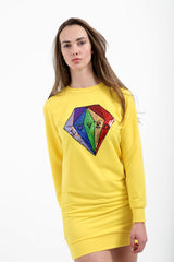 Loved Sequin Diamond Jumper Dress