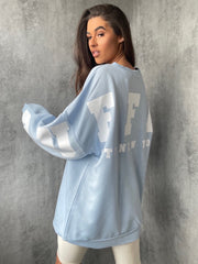 Buffalo Print Oversized Sweatshirt