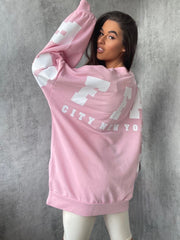 Buffalo Print Oversized Sweatshirt