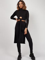 Dip Sem Crop Top & Hosen geripptes Co-ordte