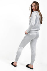 Ruffle Frill Top And Jogger Lounge Suit