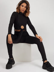 Dip Sem Crop Top & Hosen geripptes Co-ordte