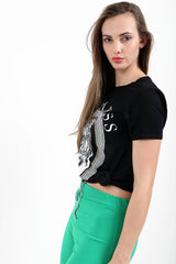 Fearless Tiger Print Slogan T Shirt