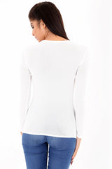 Mesh floral gestickte Langarmd -Top