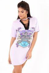 Vintage Motorrad Choker Öten T -Shirt -Kleid