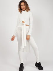 Dip Sem Crop Top & Hosen geripptes Co-ordte