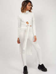 Dip Sem Crop Top & Hosen geripptes Co-ordte