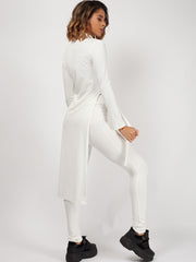 Dip Sem Crop Top & Hosen geripptes Co-ordte