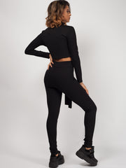 Knot Front Crop Top & Trouser Ribbed Co-ord