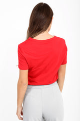 Bonjour Slogan Printed T Shirt