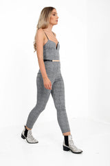 Gingham Check Belted Jumpsuit
