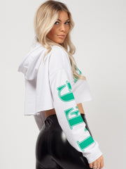 Legendary Cropped Raw Hem Hoodie