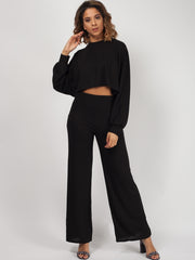 Cropped Batwing Top & Trouser Co-ord