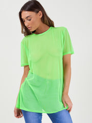 Longline Mesh T-Shirt Top
