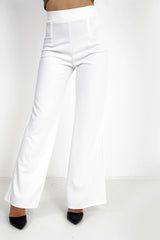 High Waisted Flare Trousers