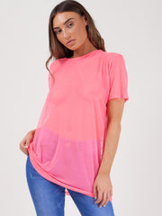 Longline Mesh T-Shirt Top