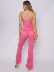 Lace Detail Bandeau Corset Jumpsuit