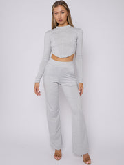 Corset Style Crop Top & Wide Leg Trouser coöperatie