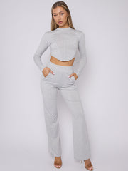 Corset Style Crop Top & Wide Leg Trouser coöperatie