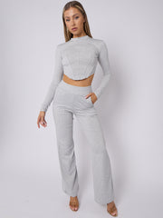Corset Style Crop Top & Wide Leg Trouser coöperatie