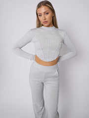 Corset Style Crop Top & Wide Leg Trouser coöperatie