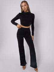 Corset Style Crop Top & Wide Leg Trouser coöperatie