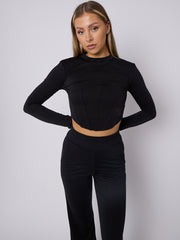 Corset Style Crop Top & Wide Leg Trouser coöperatie