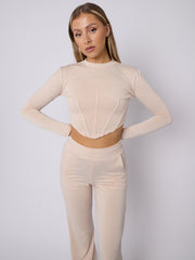 Corset Style Crop Top & Wide Leg Trouser coöperatie