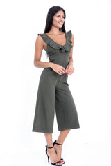 Frill Detail Culotte Jumpsuit
