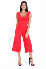 Frill Detail Culotte Jumpsuit