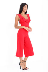 Frill Detail Culotte Jumpsuit