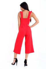 Frill Detail Culotte Jumpsuit