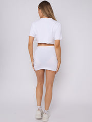 Disco Ball Graphic Crop Top & Skirt Co-ord