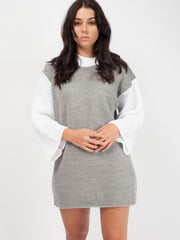 Rosie Two Tone gebreide trui jurk