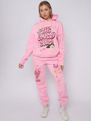 The Lovely Club Slogan Fleece Co-ord