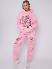 The Lovely Club Slogan Fleece Co-ord