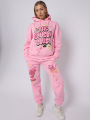 The Lovely Club Slogan Fleece Co-ord