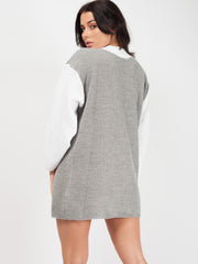 Rosie Two Tone gebreide trui jurk