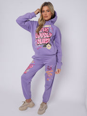 The Lovely Club Slogan Fleece Co-ord
